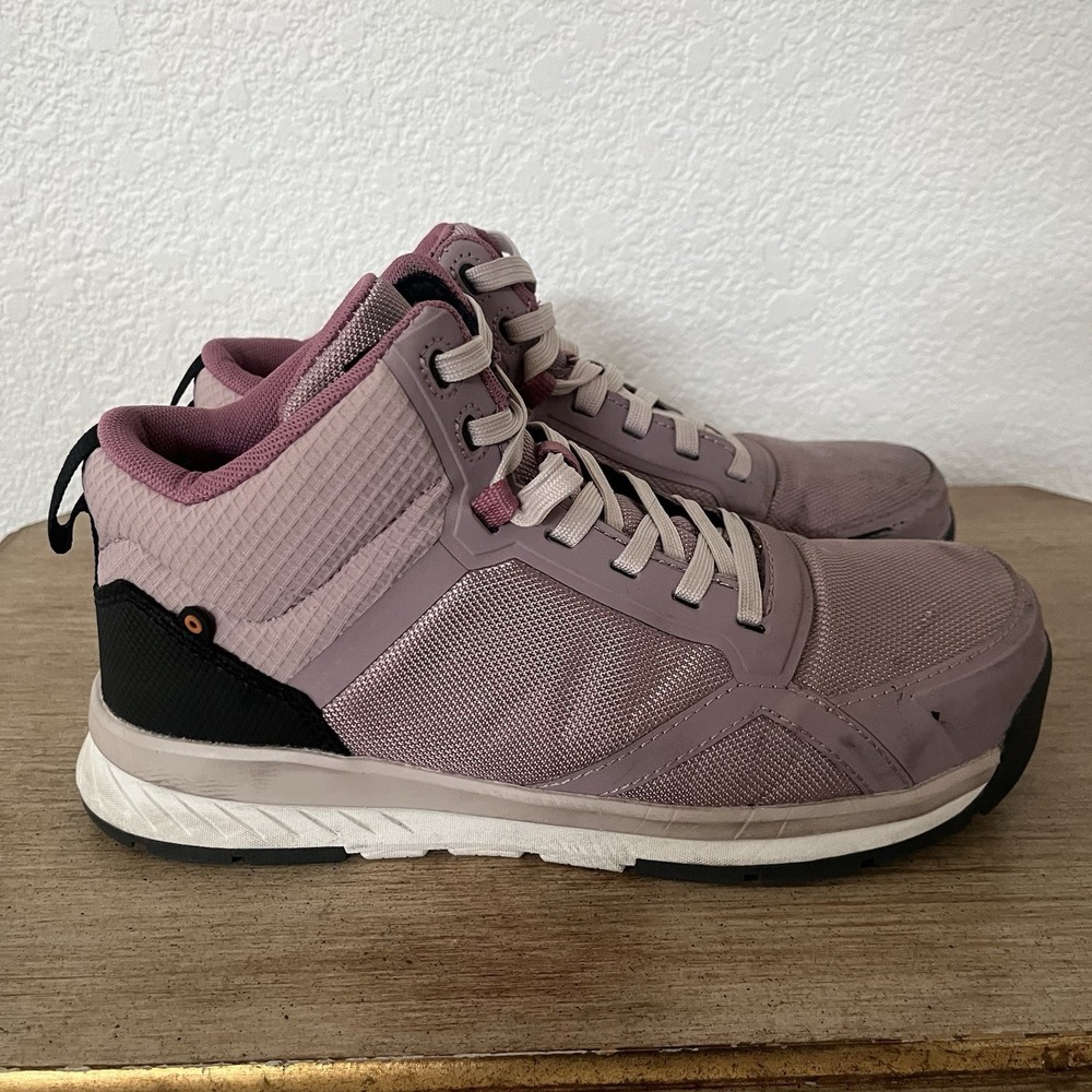 Bogs Womens Sandstone Mid Composite Safety Toe Size 8 Ankle Boots Misty Rose